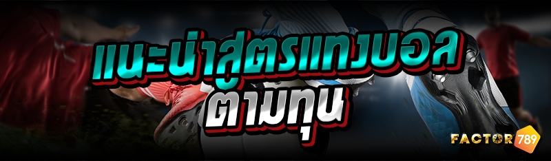 แนะนำสูตรแทงบอลตามทุน